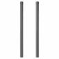 Preview: Zaunpfosten 2 pcs Grau 80 cm Pulverbeschichteter Stahl