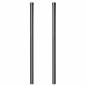 Preview: Zaunpfosten 2 pcs Grau 100 cm Pulverbeschichteter Stahl