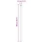 Preview: Zaunpfosten 2 pcs Grau 100 cm Pulverbeschichteter Stahl