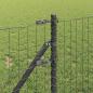 Preview: Zaunpfosten 2 pcs Grau 110 cm Pulverbeschichteter Stahl