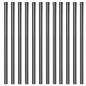 Preview: Zaunpfosten 12 pcs Grau 110 cm Pulverbeschichteter Stahl