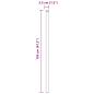 Preview: Zaunpfosten 2 pcs Grau 120 cm Pulverbeschichteter Stahl