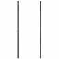 Preview: Zaunpfosten 2 pcs Grau 130 cm Pulverbeschichteter Stahl