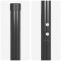 Preview: Zaunpfosten 2 pcs Grau 130 cm Pulverbeschichteter Stahl