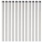 Preview: Zaunpfosten 12 pcs Silber 50 cm Galvanisierter Stahl