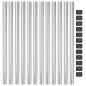 Preview: Zaunpfosten 12 pcs Silber 50 cm Galvanisierter Stahl