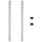 Preview: Zaunpfosten 2 pcs Silber 80 cm Galvanisierter Stahl