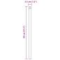 Preview: Zaunpfosten 2 pcs Silber 80 cm Galvanisierter Stahl