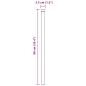 Preview: Zaunpfosten 12 pcs Silber 90 cm Galvanisierter Stahl