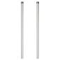 Preview: Zaunpfosten 2 pcs Silber 100 cm Galvanisierter Stahl