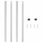 Preview: Zaunpfosten 2 pcs Silber 200 cm Galvanisierter Stahl
