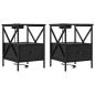 Preview: Nachttisch 2 pcs Schwarze Eiche 41,5 x 40,5 x 55 cm