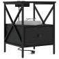 Preview: Nachttisch 2 pcs Schwarze Eiche 41,5 x 40,5 x 55 cm