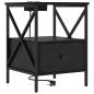 Preview: Nachttisch 2 pcs Schwarze Eiche 41,5 x 40,5 x 55 cm