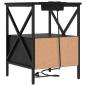 Preview: Nachttisch 2 pcs Schwarze Eiche 41,5 x 40,5 x 55 cm