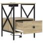 Preview: ARDEBO.de - Nachttisch 2 pcs Sonoma Eiche 41,5 x 40,5 x 55 cm Holzwerkstoff