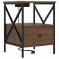 Preview: Nachttisch 2 stk. Braun Eichen-Optik 41,5 x 40,5 x 55 cm