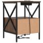 Preview: Nachttisch 2 stk. Braun Eichen-Optik 41,5 x 40,5 x 55 cm