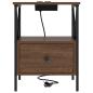 Preview: Nachttisch 2 pcs Braune Eiche 41,5 x 40,5 x 55 cm Holzwerkstoff