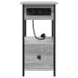 Preview: Nachttisch Grau Sonoma 60 x 30 x 61 cm Holzwerkstoff