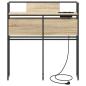 Preview: Stauraum-Kopfteil mit Kopfteil mit Speicher Sonoma Eiche 80 cm Holzwerkstoff