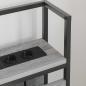 Preview: Stauraum-Kopfteil mit Kopfteil mit Speicher Grau Sonoma 80 cm Holzwerkstoff