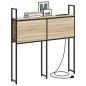Preview: Stauraum-Kopfteil mit Kopfteil mit Speicher Sonoma Eiche 75 cm Holzwerkstoff