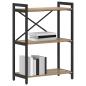 Preview: Bücherregal Eiche handwerklich 60 x 30 x 83 cm Holzwerkstoff