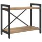 Preview: Bücherregal Eiche handwerklich 60 x 30 x 48,5 cm MDF und Stahl