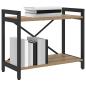 Preview: Bücherregal Eiche handwerklich 60 x 30 x 48,5 cm MDF und Stahl