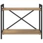 Preview: Bücherregal Eiche handwerklich 60 x 30 x 48,5 cm MDF und Stahl