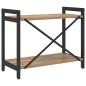 Preview: Bücherregal Eiche handwerklich 60 x 30 x 48,5 cm MDF und Stahl