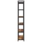 Preview: Bücherregal Räuchereiche 80 x 30 x 188 cm Holz und Stahl
