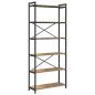Preview: Bücherregal Eiche handwerklich 80 x 30 x 188 cm Holzwerkstoff