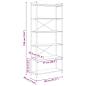 Preview: Bücherregal Eiche handwerklich 80 x 30 x 188 cm Holzwerkstoff