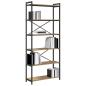 Preview: Bücherregal Eiche handwerklich 80 x 30 x 188 cm Holzwerkstoff
