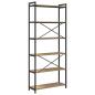 Preview: Bücherregal Eiche handwerklich 80 x 30 x 188 cm Holzwerkstoff
