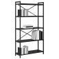 Preview: Bücherregal Schwarze Eiche 80 x 30 x 153 cm Holzwerkstoff