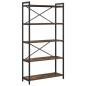 Preview: Bücherregal Räuchereiche 80 x 30 x 153 cm Holzwerkstoff