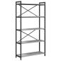 Preview: Bücherregal Grau Sonoma 80 x 30 x 153 cm Holzwerkstoff