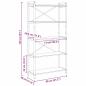 Preview: Bücherregal Grau Sonoma 80 x 30 x 153 cm Holzwerkstoff