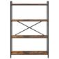 Preview: Bücherregal Räuchereiche 80 x 30 x 118 cm Holz