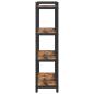 Preview: Bücherregal Räuchereiche 80 x 30 x 118 cm Holz