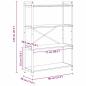 Preview: Bücherregal Grau Sonoma 80 x 30 x 118 cm Holzwerkstoff