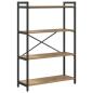 Preview: Bücherregal Eiche handwerklich 80 x 30 x 118 cm Holzwerkstoff