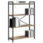 Preview: Bücherregal Eiche handwerklich 80 x 30 x 118 cm Holzwerkstoff