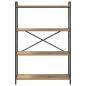 Preview: Bücherregal Eiche handwerklich 80 x 30 x 118 cm Holzwerkstoff