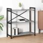Preview: ARDEBO.de - Bücherregal Grau Sonoma 80 x 30 x 83 cm Holzwerkstoff