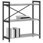 Preview: Bücherregal Grau Sonoma 80 x 30 x 83 cm Holzwerkstoff