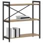 Preview: Bücherregal Eiche handwerklich 80 x 30 x 83 cm Holzwerkstoff